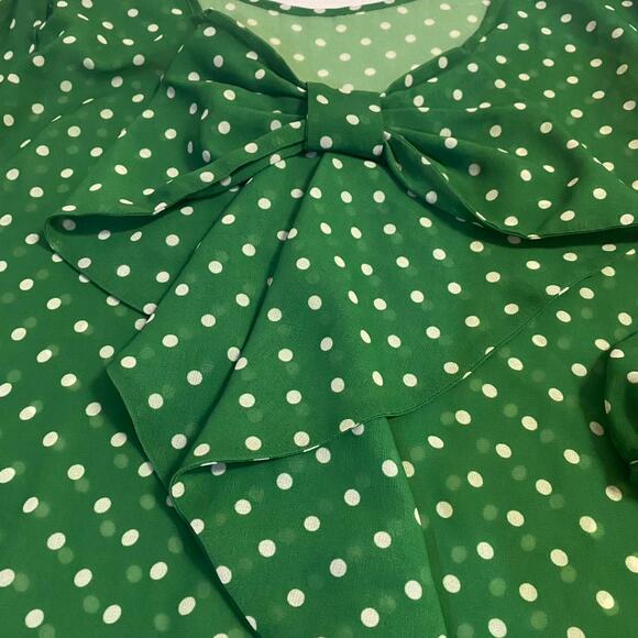 Sweet Pea New York & Company Polka Dot Blouse sz small - Picture 5 of 8